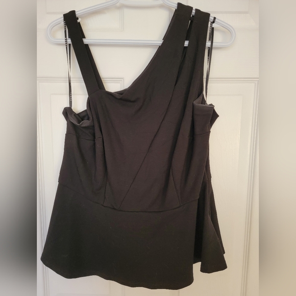 Torrid Rebel, peplum top, 0X, black - Picture 2 of 5